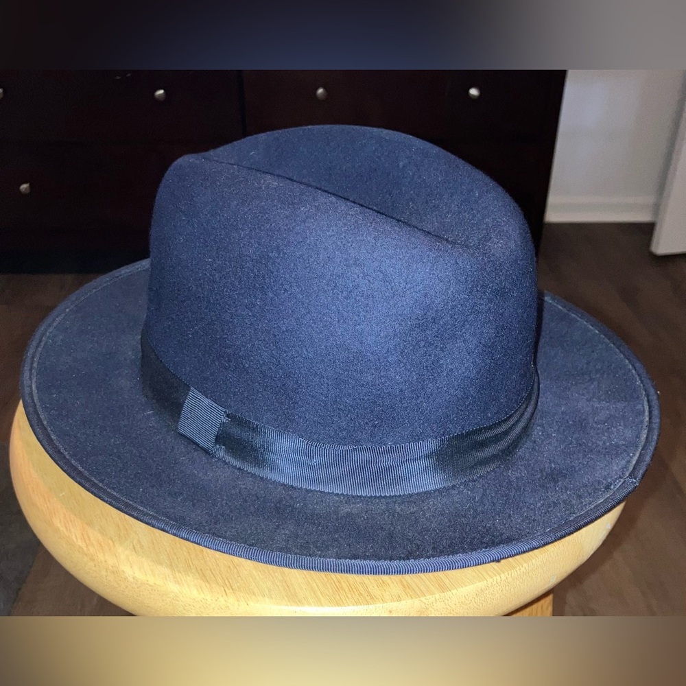Classic Navy Fedora Hat